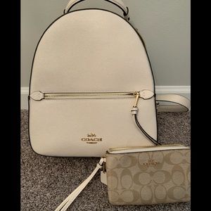 Coach backpack with matching wallet bundle